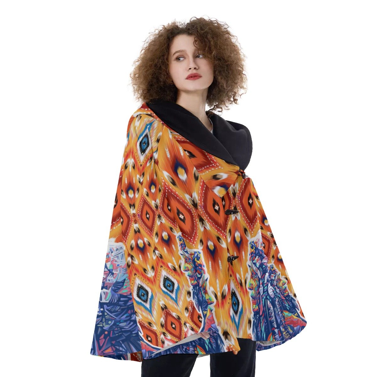 Native American Hooded Flared Coat NBD