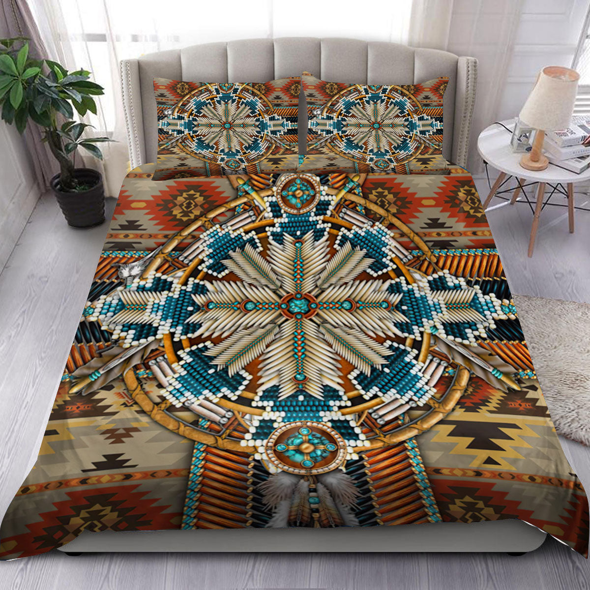 Bright Motifs Native American Bedding Set