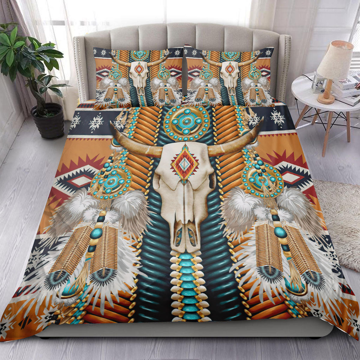 Apache Design Patterns Inspired Apache Pattern Native American Bedding Set - Native Heritage Store