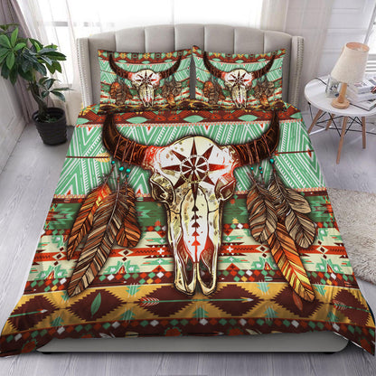 Buffalo Pattern Native American Bedding Set