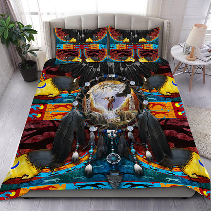 Native Wolf Dreamcatcher Bedding Set