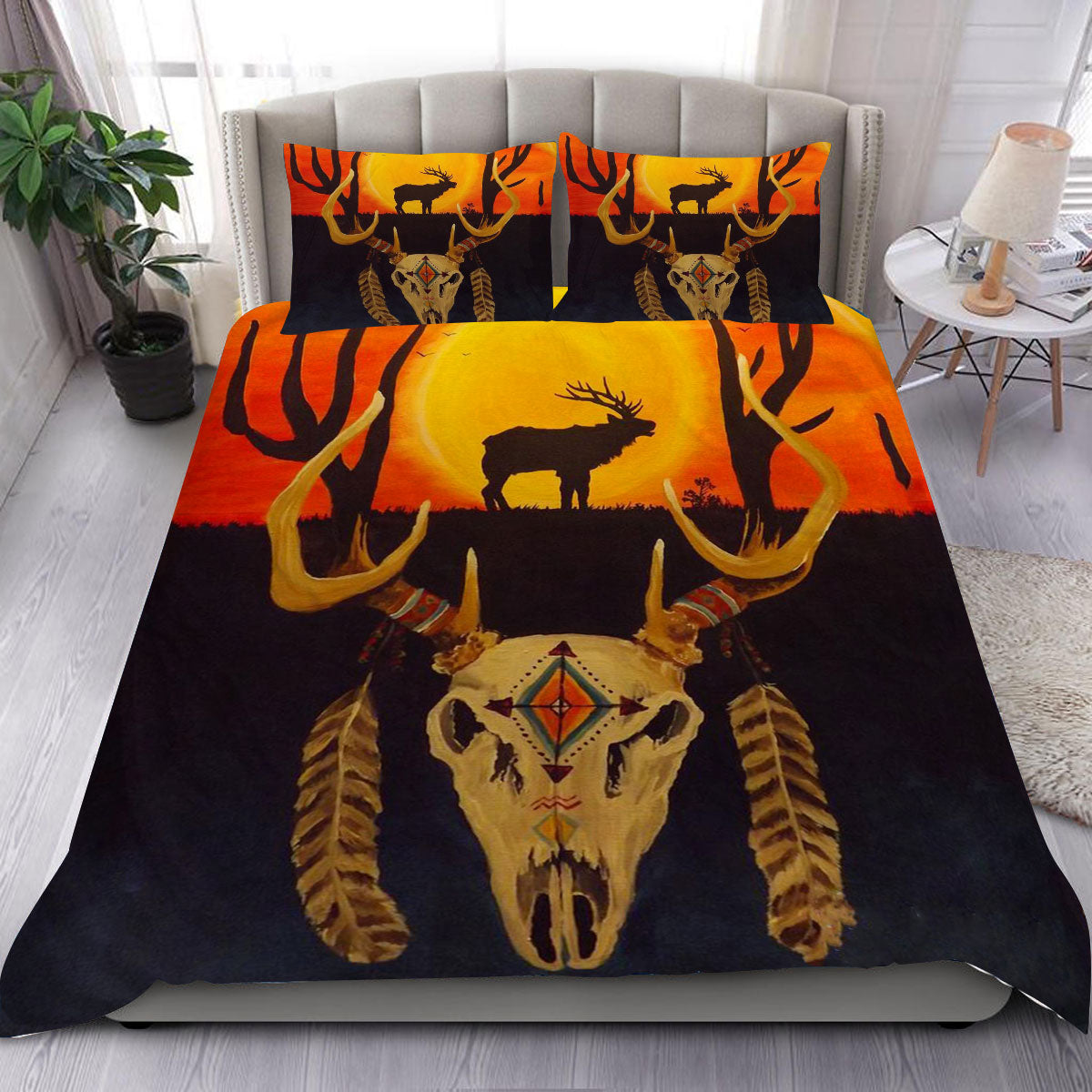 Buffalo Skull Bedding Set