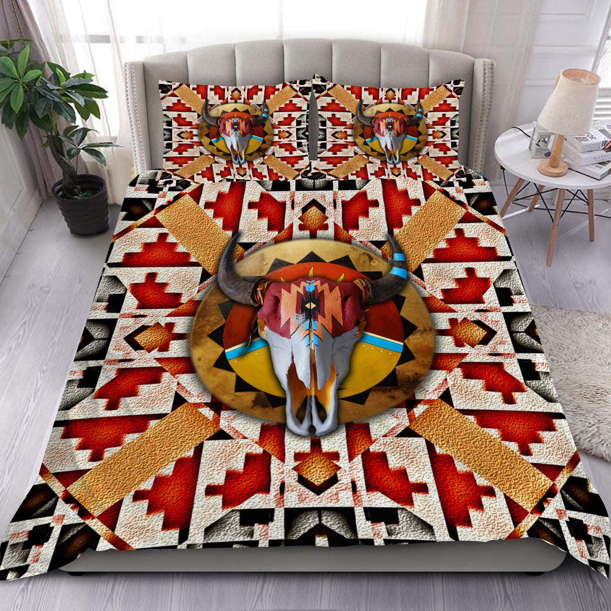 Buffalo Floating Color Motifs Bedding Set