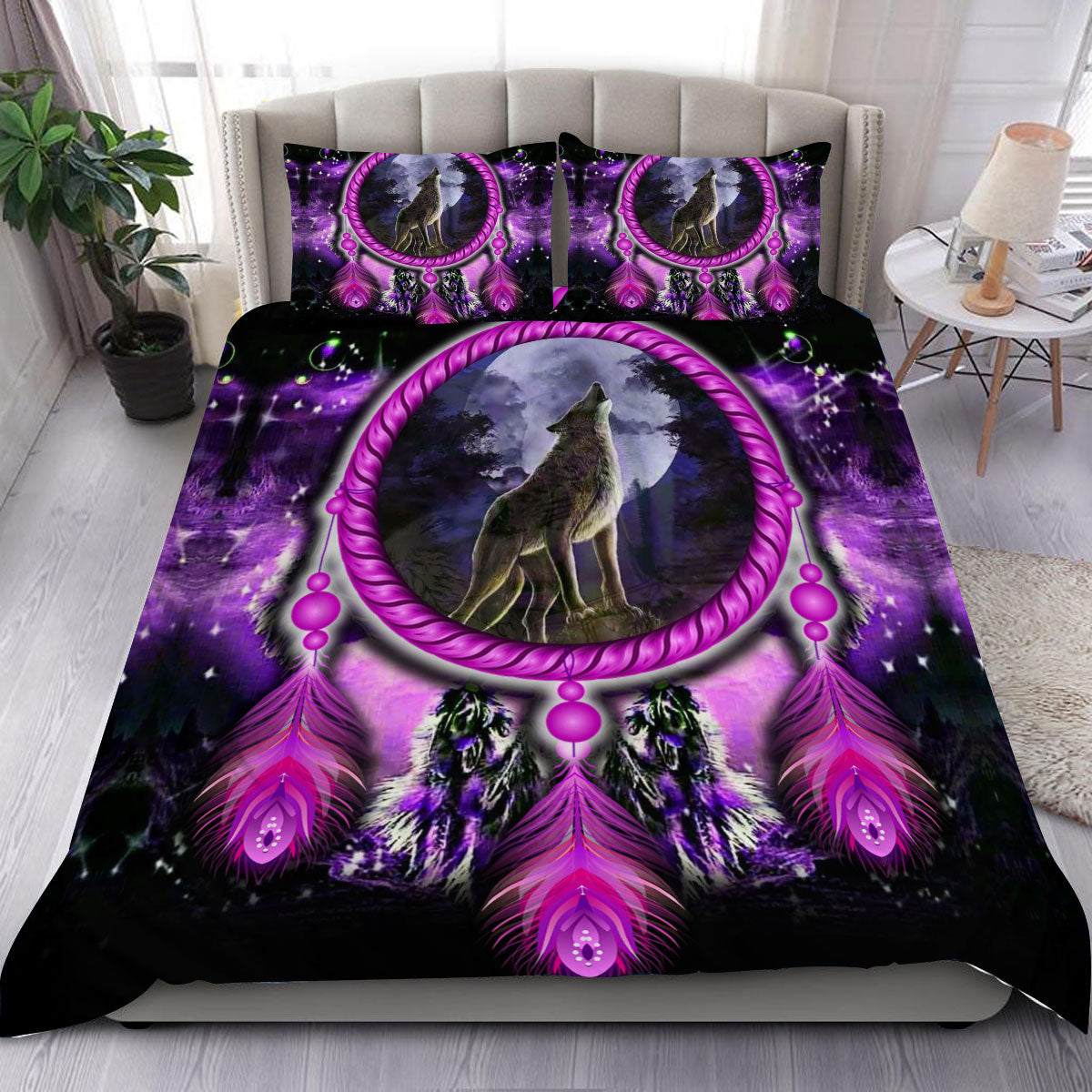 Purple Wolf Dream Bedding Set