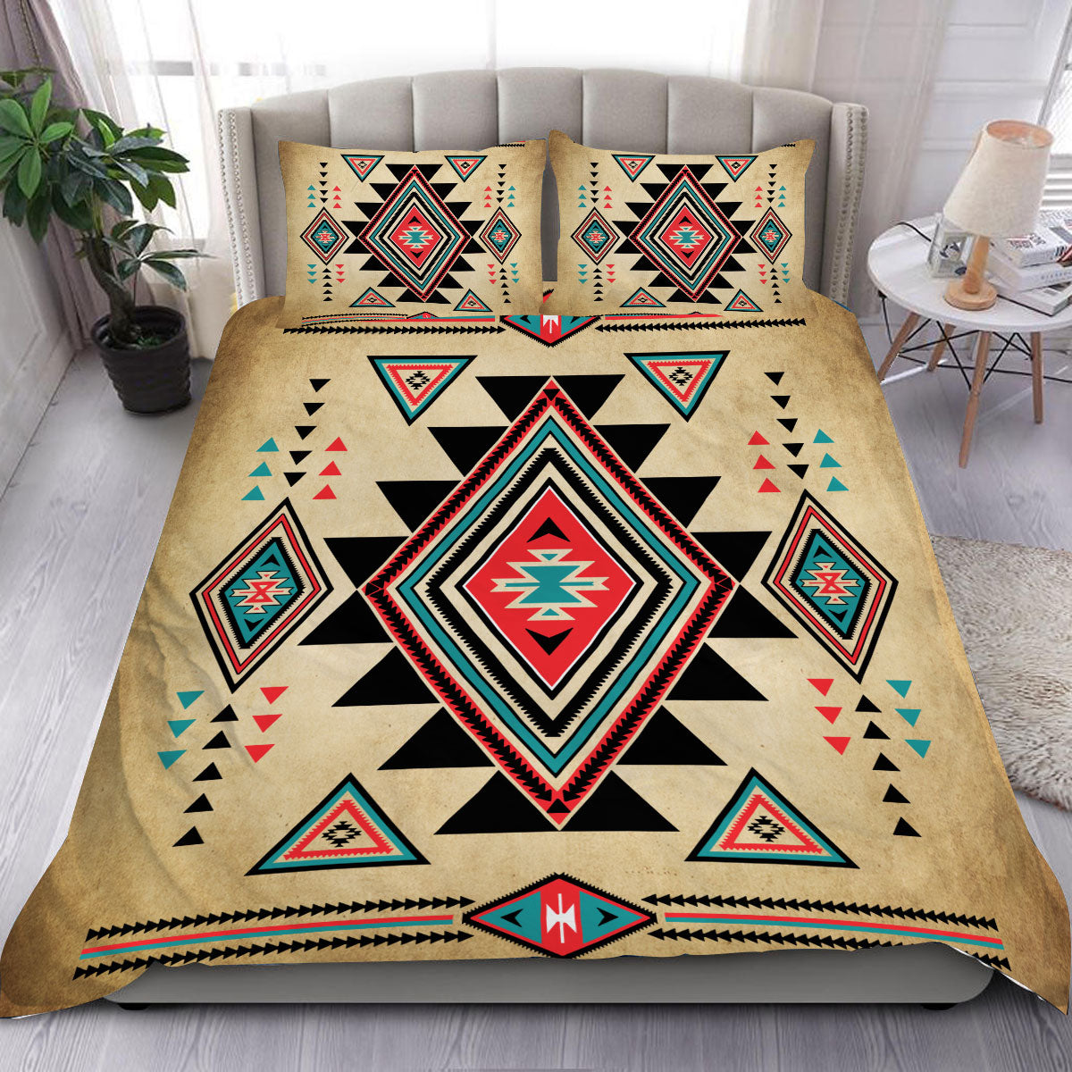 Triangle Border Motifs Native Bedding Set