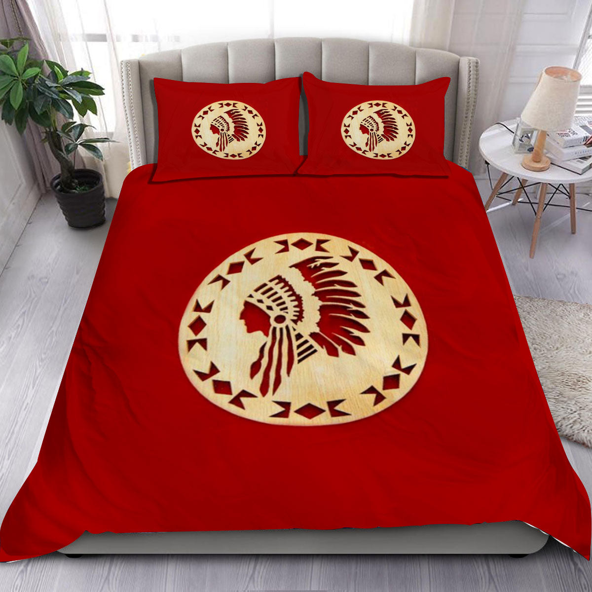 Red Native Bedding Set