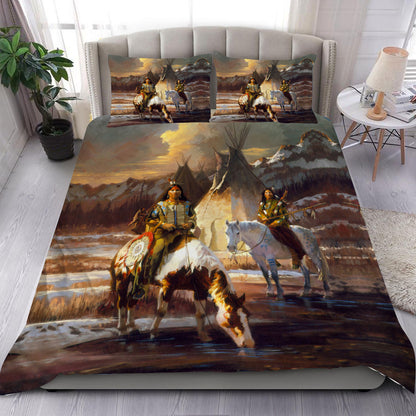 Native Village Life Bedding Set