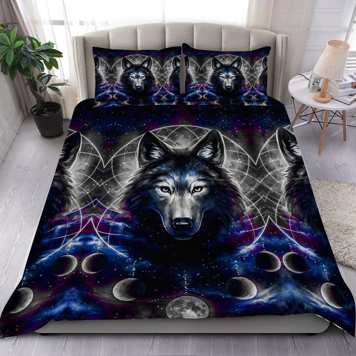 Native Wolf Bedding Set