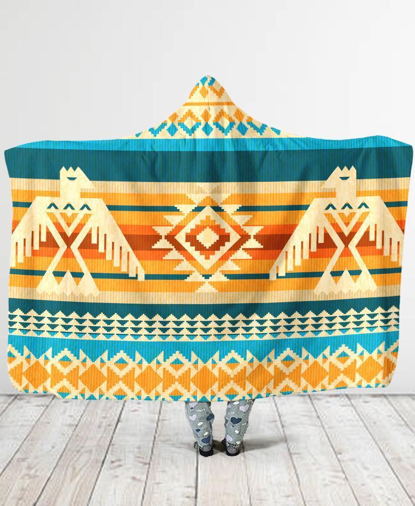 Border Pattern Hooded Blanket NBD