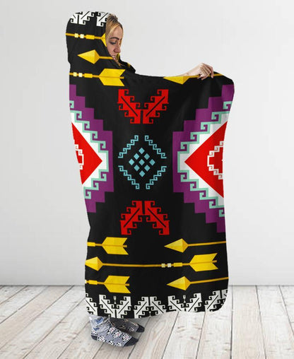 Connecting Pattern Hooded Blanket NBD