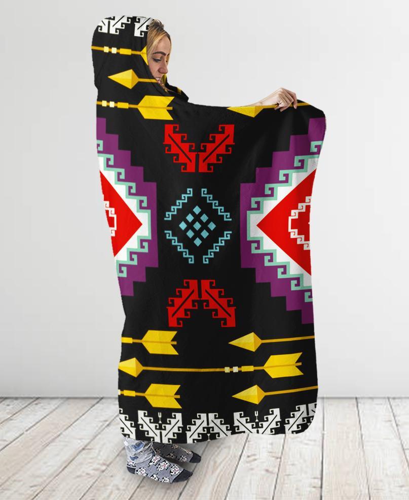 Connecting Pattern Hooded Blanket NBD