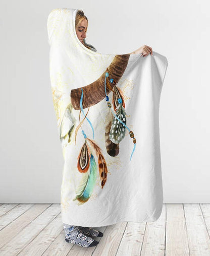 Tribal Bull Hooded Blanket NBD