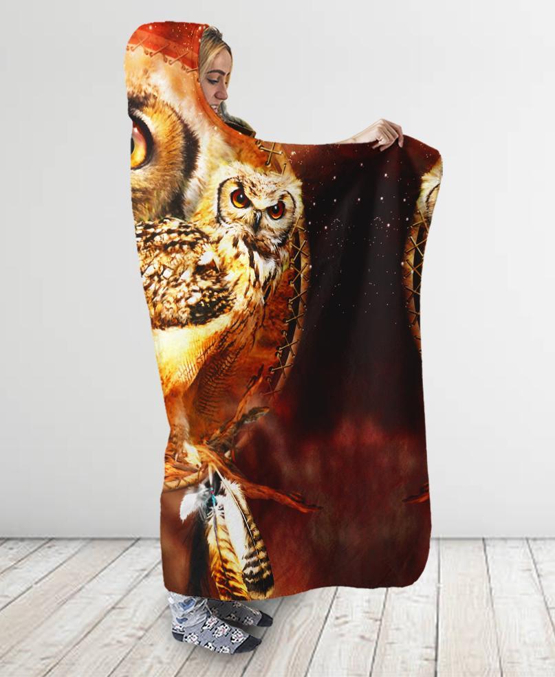 Owl Eyes Hooded Blanket NBD