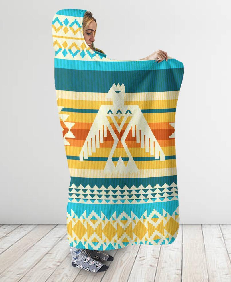 Border Pattern Hooded Blanket NBD