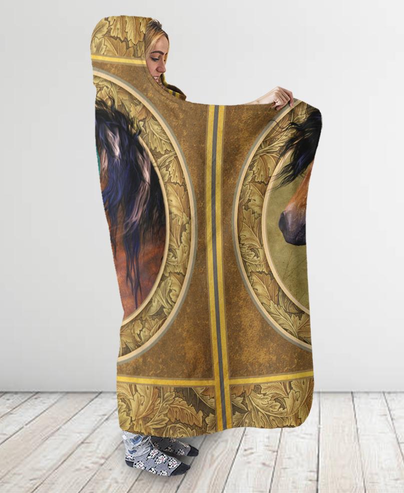 Horse Feather Hooded Blanket NBD