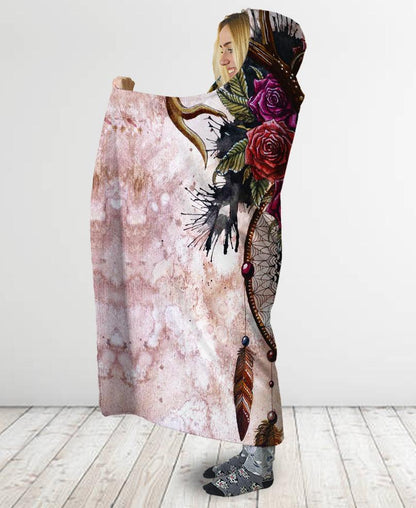 Dreamcatcher Rose Hooded Blanket NBD