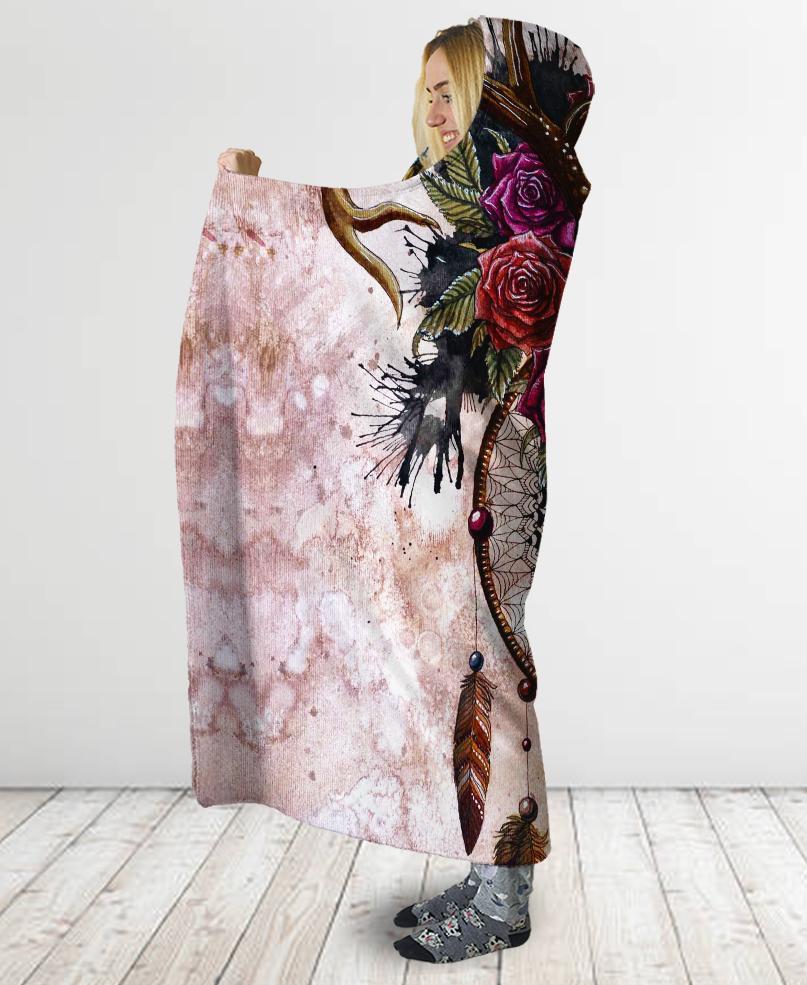Dreamcatcher Rose Hooded Blanket NBD