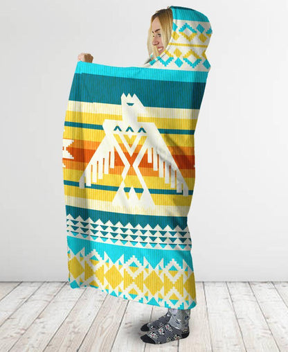 Border Pattern Hooded Blanket NBD