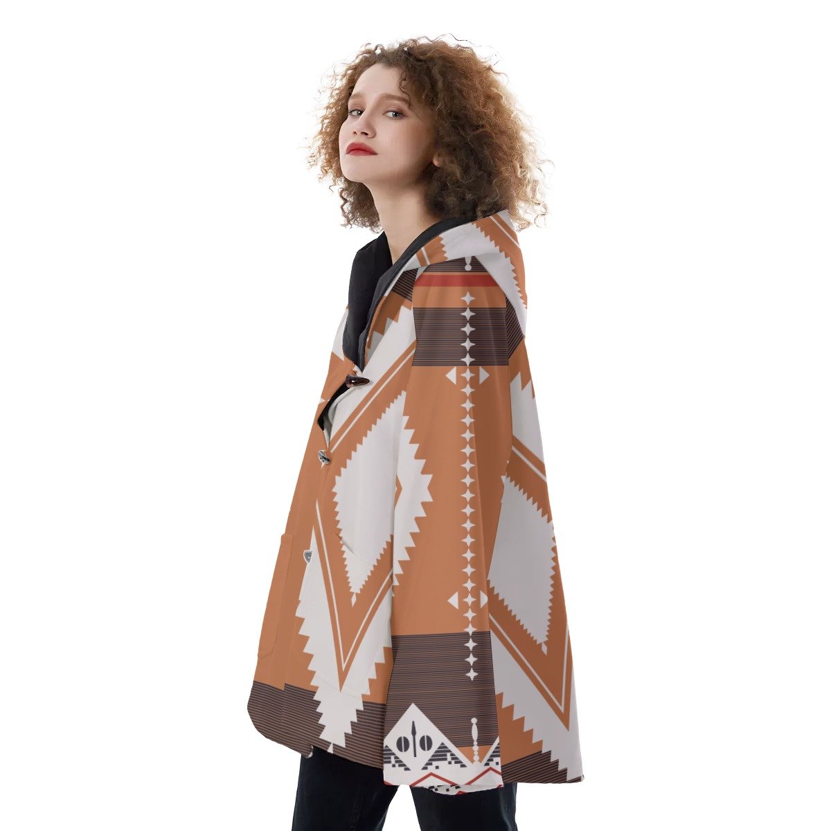 Native American Hooded Flared Coat NBD