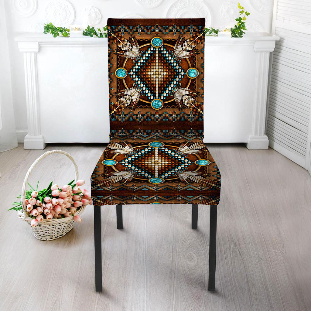 Native Chair Covers Brown Arrow Design Native American Tablecloth - Chair cover NBD ...