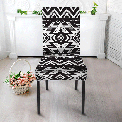Blackwhite Pattern Design Native American Tablecloth - Chair cover NBD