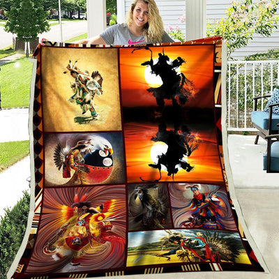 Native Dancer Fleece Blanket