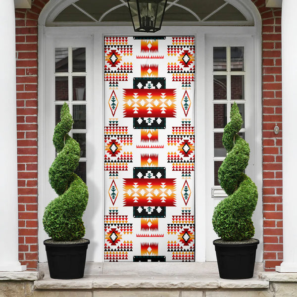 White Tribes Pattern Native American Door Cover NBD Native Heritage Store