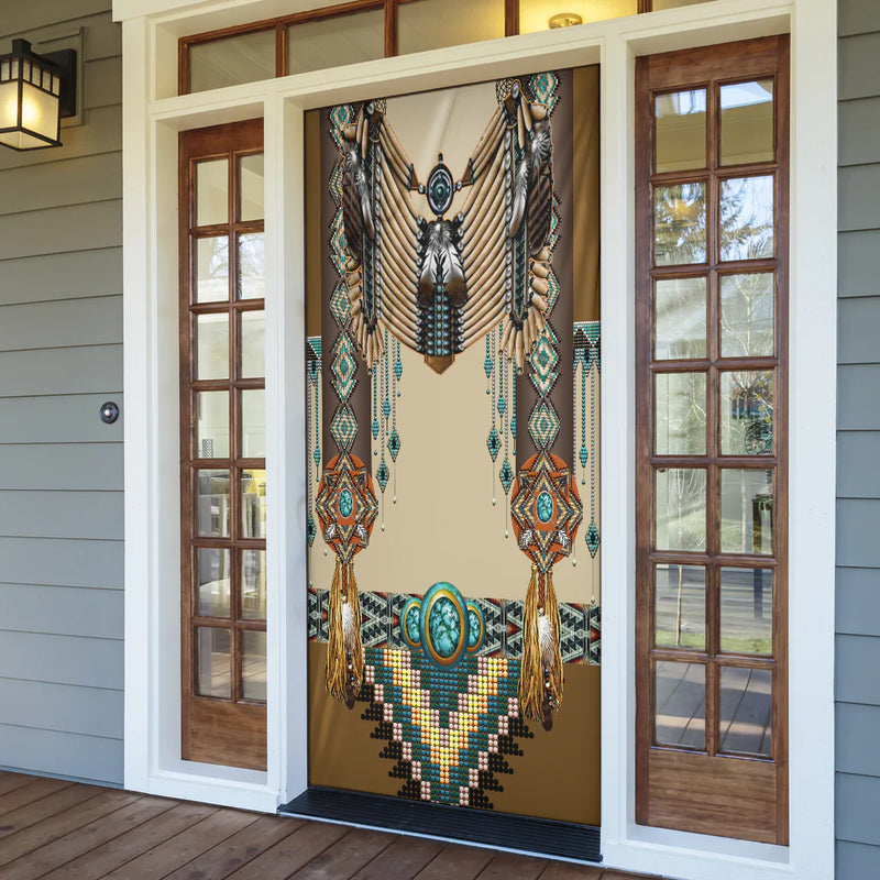 Brown Pattern Breastplate Native American Door Cover NBD