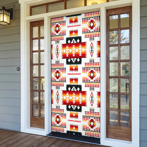 White Tribes Pattern Native American Door Cover NBD Native Heritage Store