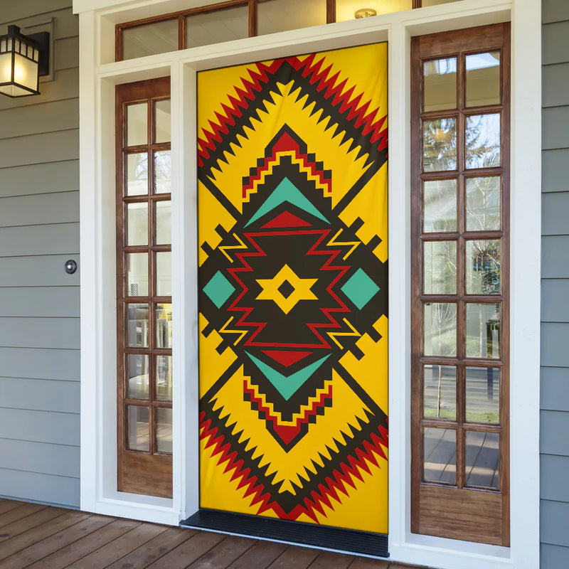 Abstract Geometric Ornament Door Cover NBD