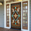 Mandala Brown Native American Door Cover NBD