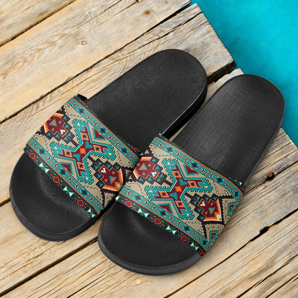 Pattern Native American Slide Sandals NBD