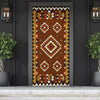 Ethnic Geometric Brown Pattern Door Cover NBD