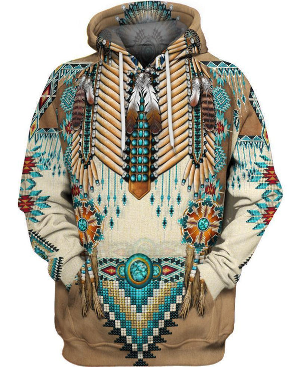 Native American Pattern Beautiful 3D Hoodie NBD - Native Heritage