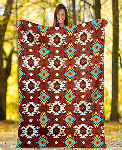 Brown Pattern Fleece Blanket