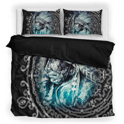 Native Turquoise Motifs Bedding Set