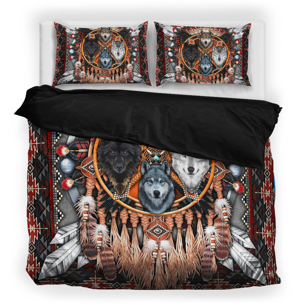 Wolf Native American Bedding Set