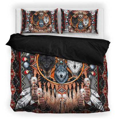 Wolf Native American Bedding Set