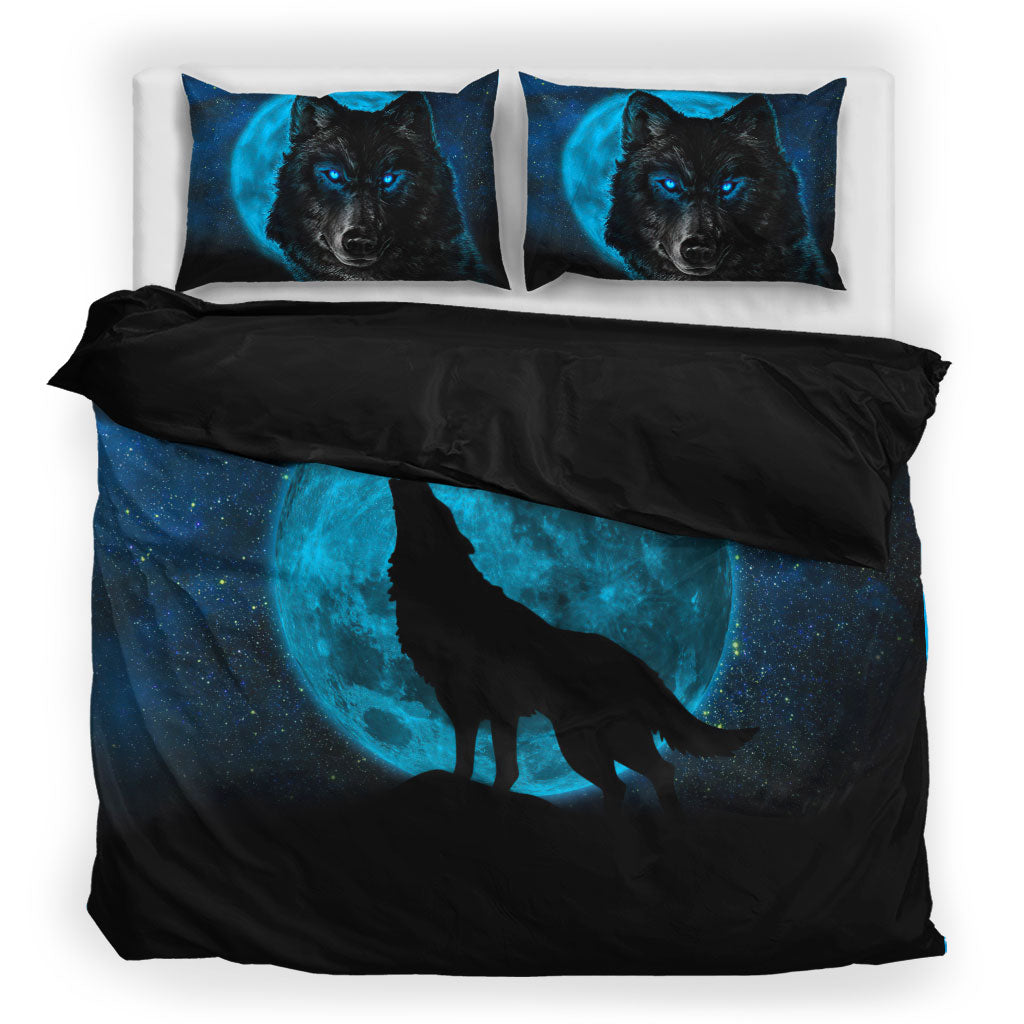 Blue Wolf Spirit Native American Bedding Set