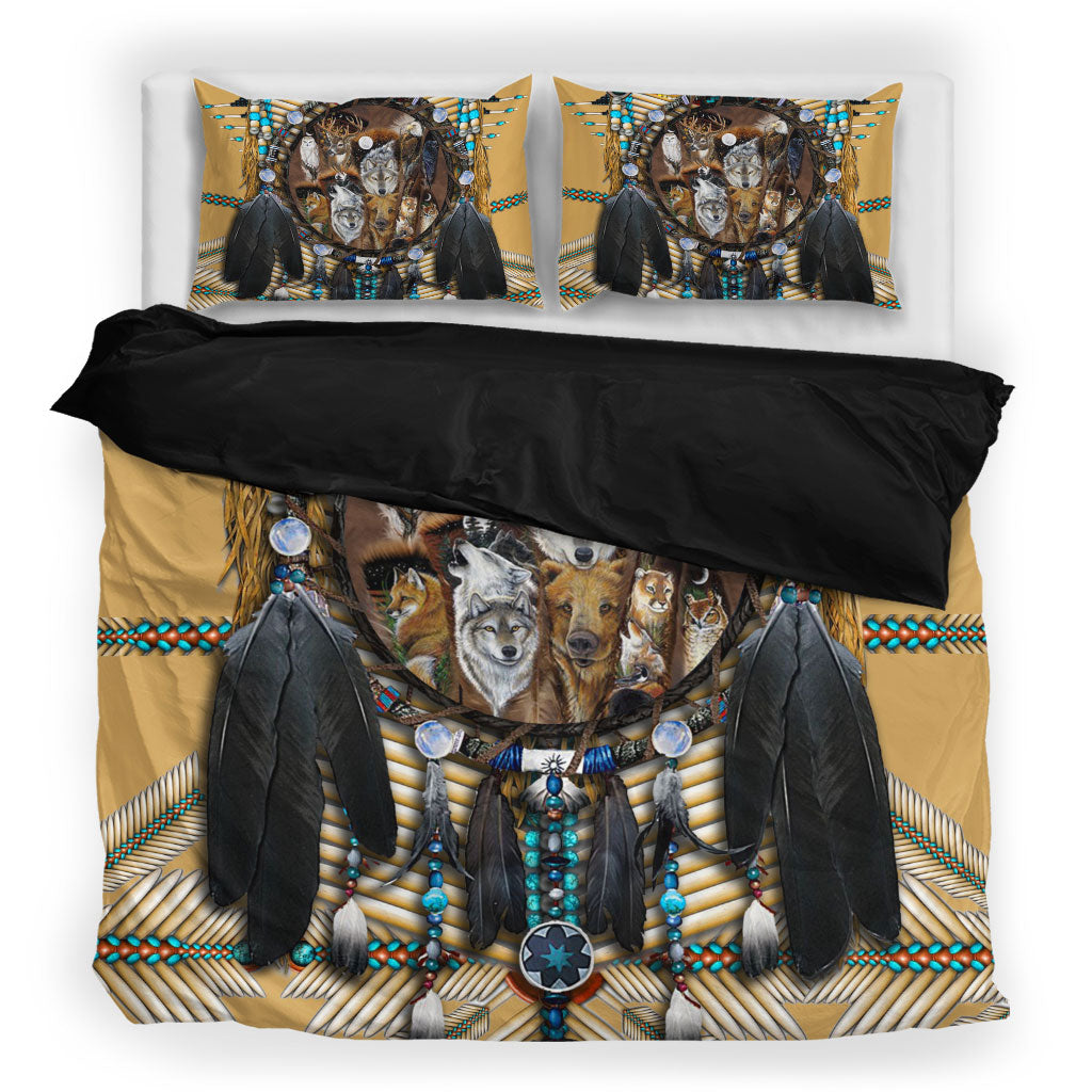 Vignette Printed Wolf Bedding Set