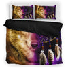 Native Two-Color Wolf Bedding Set