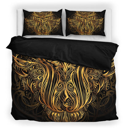 The Golden Owl Bedding Set