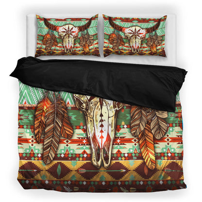 Buffalo Pattern Native American Bedding Set