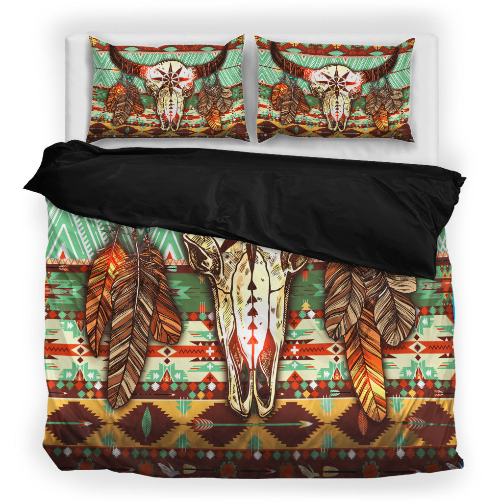 Buffalo Pattern Native American Bedding Set