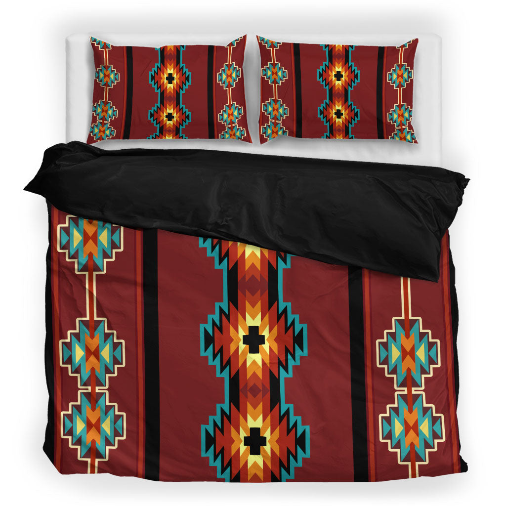 Brown Native Pattern Bedding Set