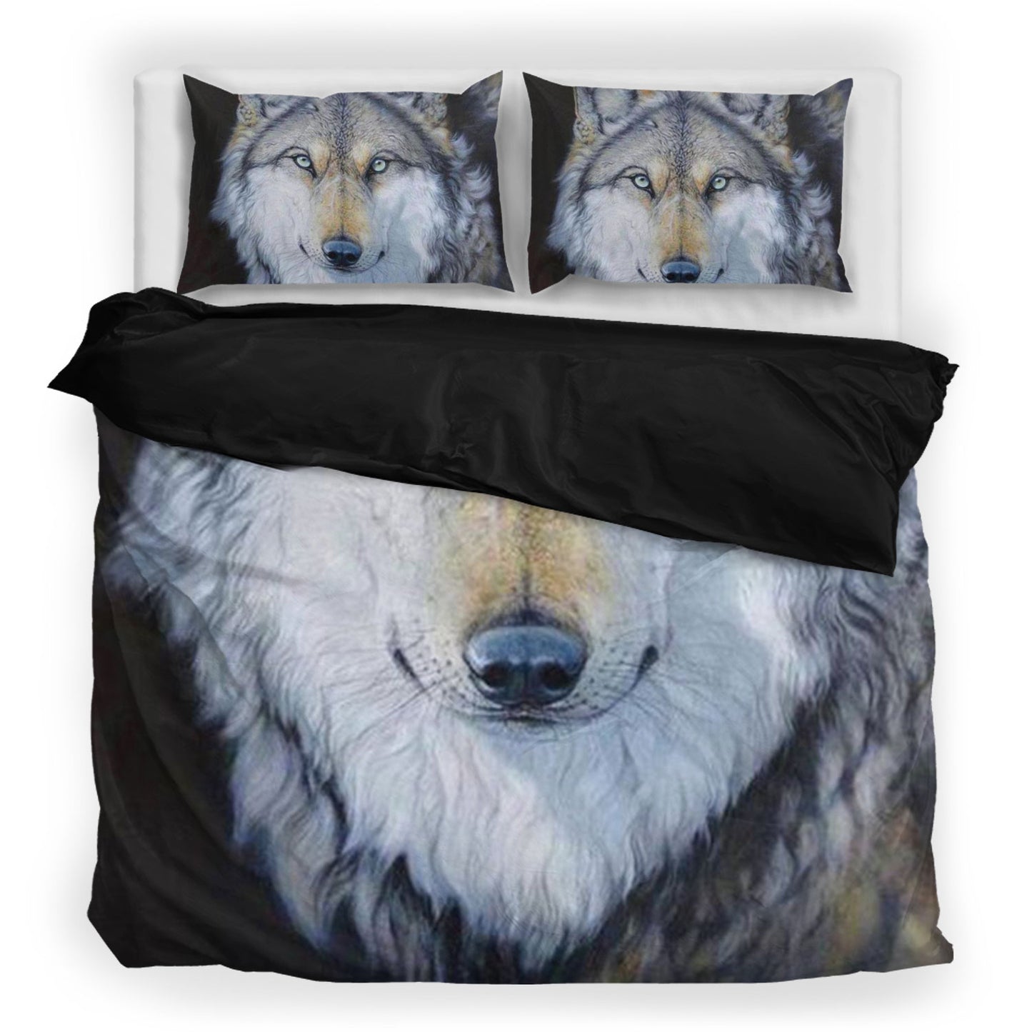 Native White Wolf Bedding Set