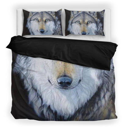 Native White Wolf Bedding Set