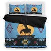 Blue Native Ride Horse Bedding Set