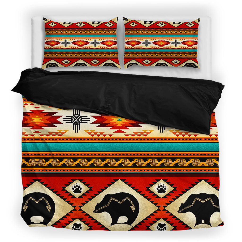 Border & Bear Patterns Bedding Set