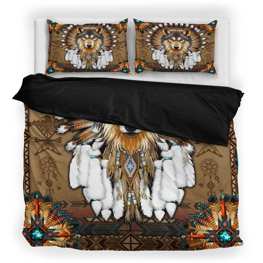 Wolf Native American Bedding Set